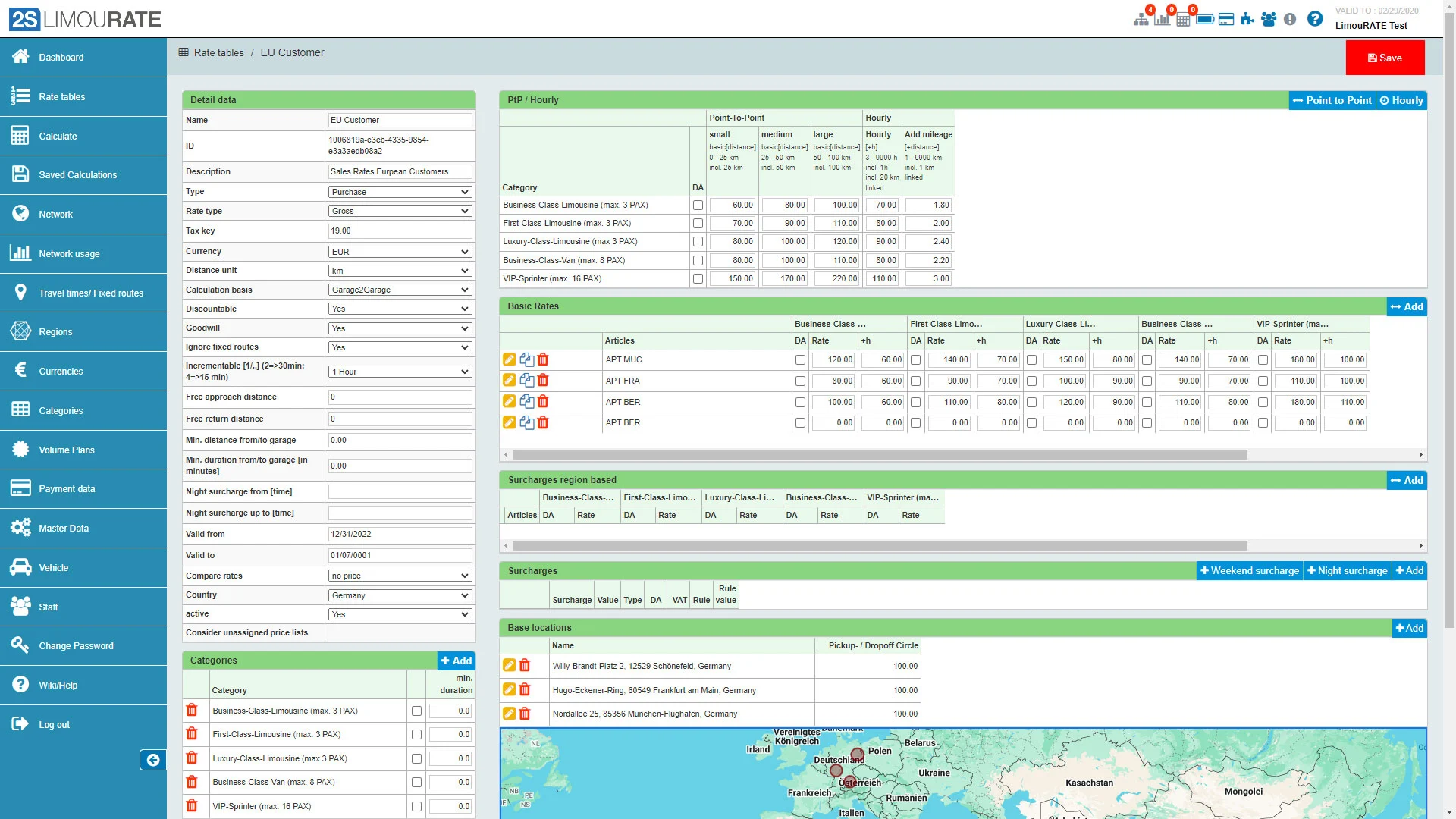 LimouRate-ratetable-limousine