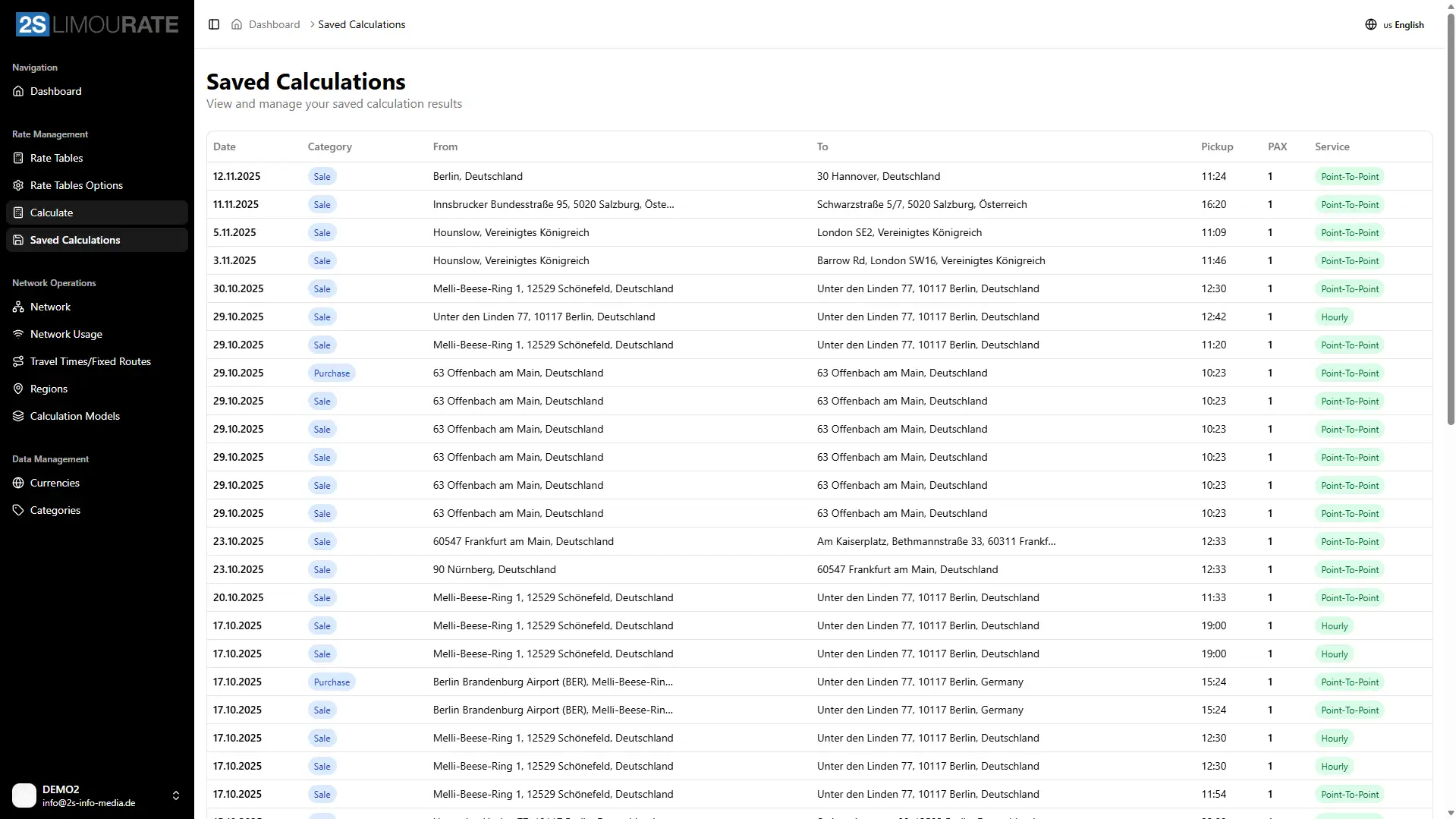 LimouRate-saved-calculations